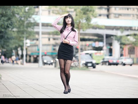 [4K] 熊醬-OL黑絲美腿街拍, 黒ストッキング, 검은 스타킹, Black Stockings