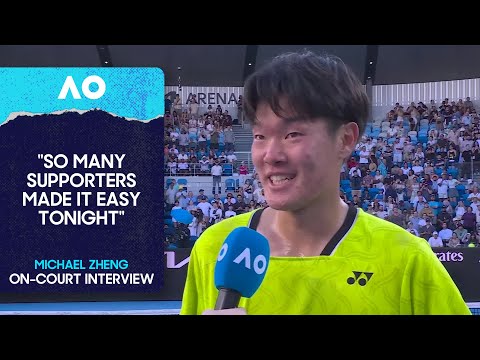 Michael Zheng On-Court Interview | Australian Open 2026 First Round