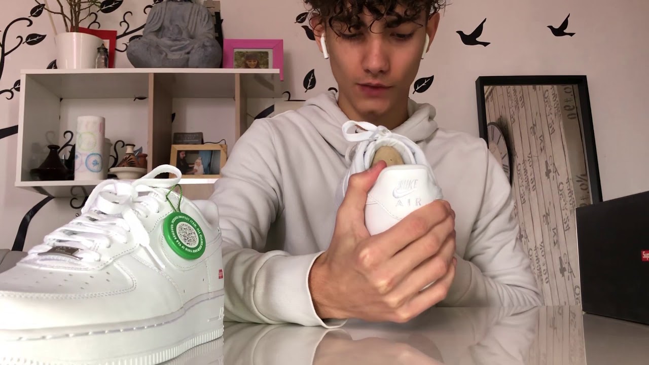 Unboxing air force 1 suprême white