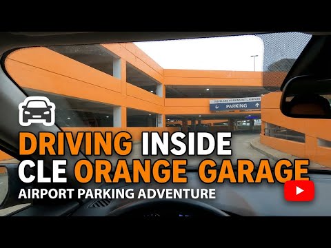Driving Inside Orange Parking Garage at Cleveland International Airport