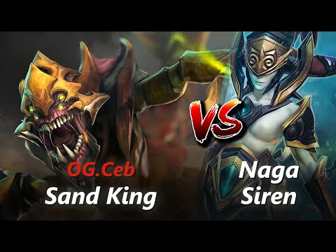 Ceb offlane Sand King vs Naga Siren/Disruptor | First 10 minutes