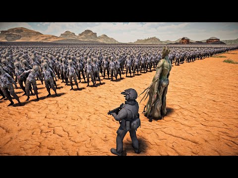 GROOT & SWAT OFFICER VS 1,000,000 ZOMBIEGIRL - UEBS 2