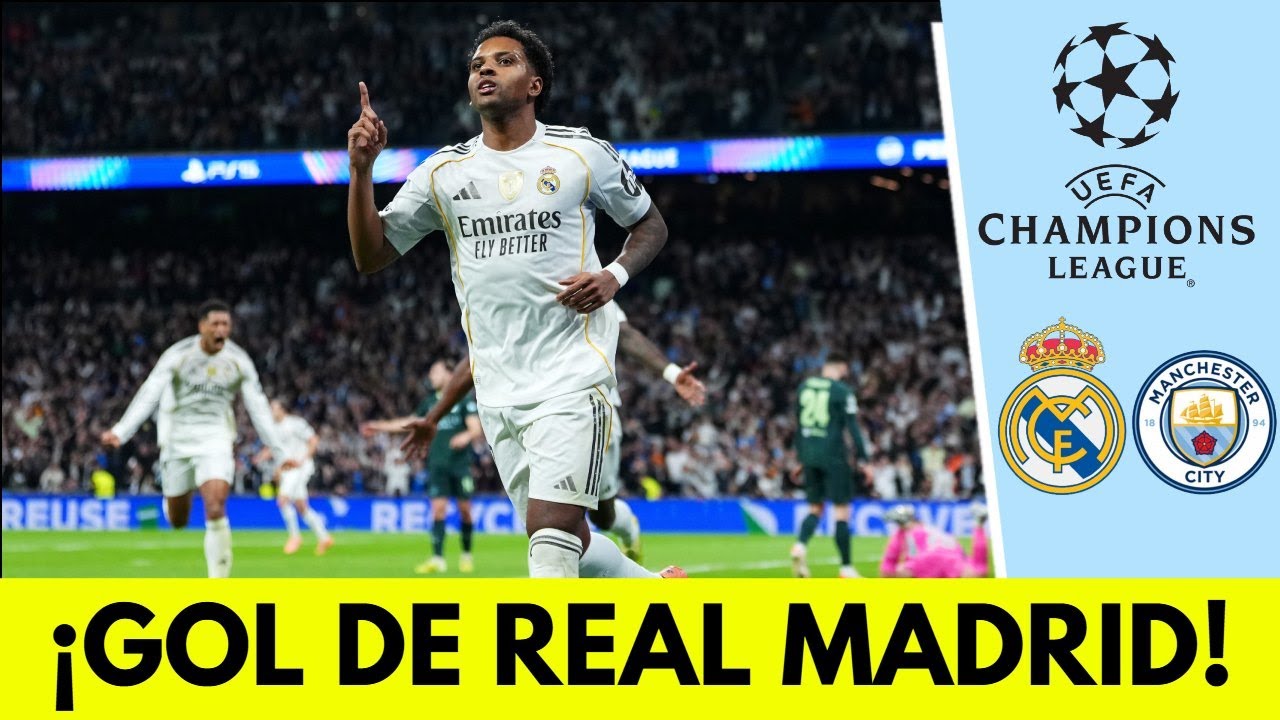 REAL MADRID SE ADELANTA con DERECHAZO de RODRYGO para el 1-0 ante MANCHESTER CITY | Champions League