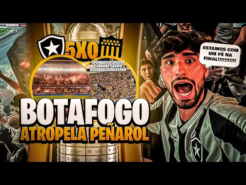 UM BAILE NA SEMIFINAL! BOTAFOGO 5 X 0 PEÑAROL | COPA LIBERTADORES