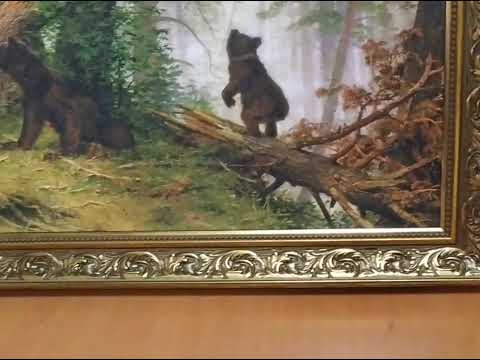 Миниатюра изображения товара Картина Декарт Утро в сосновом лесу Шишкин 8Л2880 (в раме)