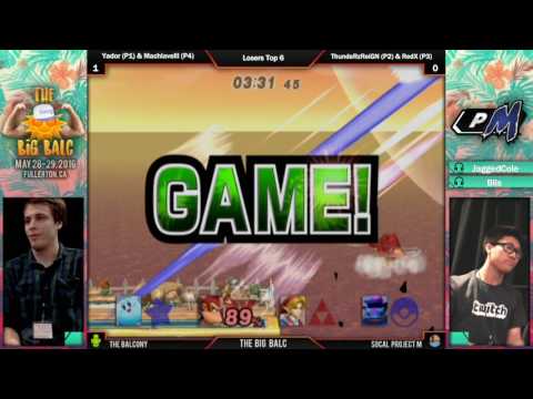 The Big Balc: Doubles - ThundeRzReiGN (DK) & RedX (Link) vs Machiavelli (Ivysaur) &Yador (Kirby)