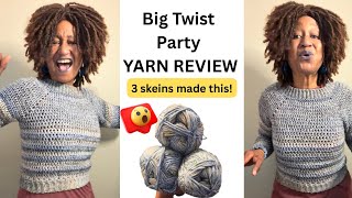 ONLY 3 Skeins?! 🧶 Big Twist Party Yarn Review + Reveal #febfeatures #yarnreview 