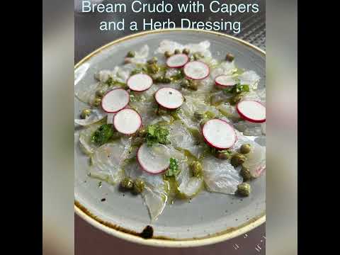 Bream Crudo with Capers and a Herb Dressing