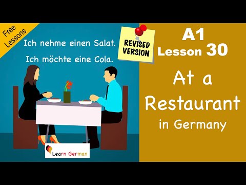 A1-Lesson 30 | Ordering in a Restaurant or Café in German | Learn German | German for beginners