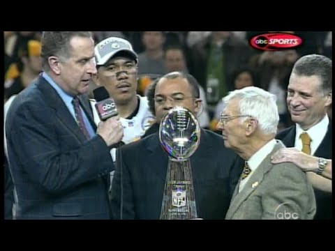 SUPERBOWL XL post game and Trophy