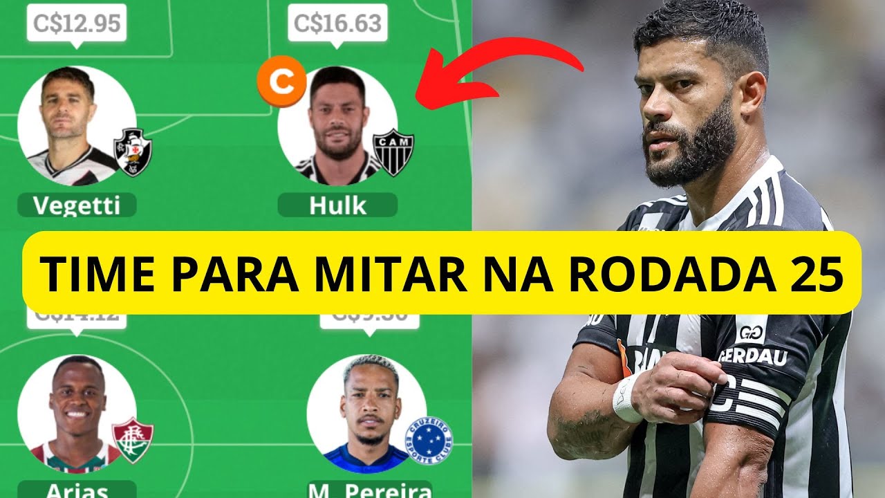 TIME ATUALIZADO PARA MITAR NA RODADA 25! - CARTOLA FC 2024