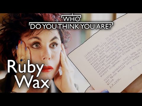 What historically important object did Ruby Wax discover in her parents' attic?