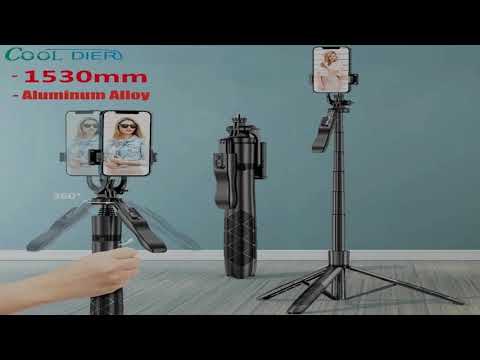 A must-have product! COOL DIER L16 1530mm Wireless Selfie Stick Tripod Stand Foldable Monopod  Wit