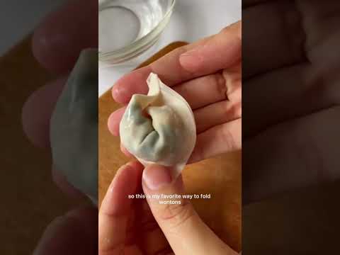 This is my favourite way to fold & shape wontons #shorts