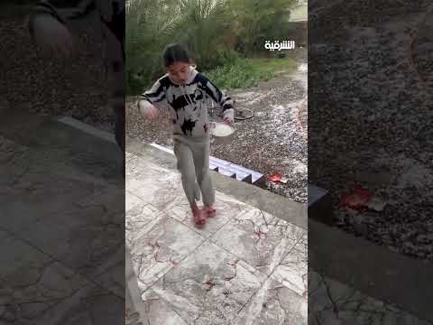 فيديو | تساقط ثلوج في منطقة الزوية بمحافظة صلاح الدين