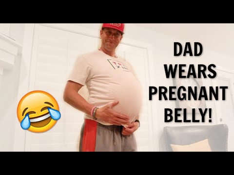 DAD WEARS PREGNANT BELLY! 😂**FUNNY** Video