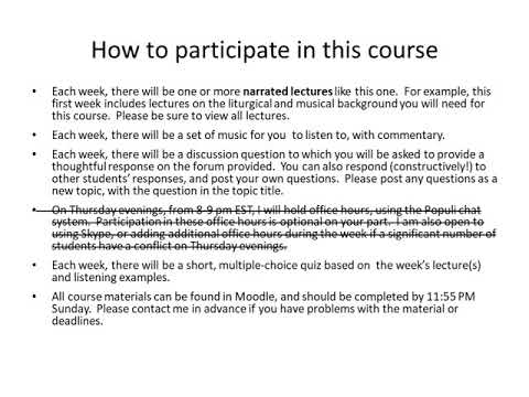 Plainchant of the Byzantine Catholic Church - Week 1: Introduction