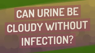 Can urine be cloudy without infection?