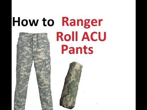 How to Ranger Roll Your ACU Pants 101   Compact Army Combat Uniform for Packing and Basic Training