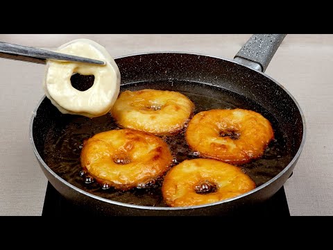 Gogosi din rondele de mere. Super desert la tigaie!