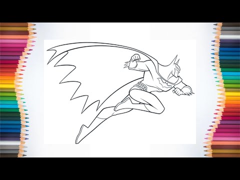 How to paint Batman Coloring Page | Coloring Pages and Painting for Kids, Toddlers - 4K 60FPS