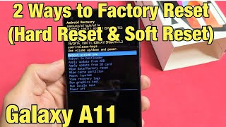 Galaxy A11: How to Factory Reset (Hard Reset & Soft Reset)