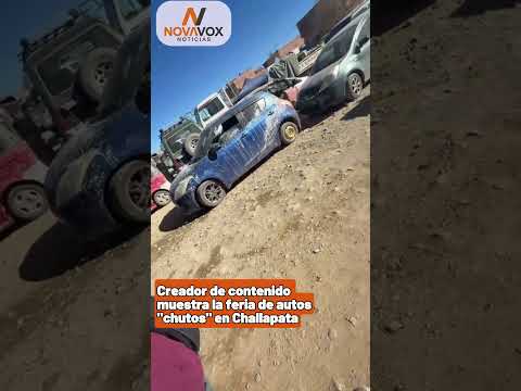 🟠El creador de contenido El Jhuls visitó la feria de autos chutos en #Challapata #Oruro