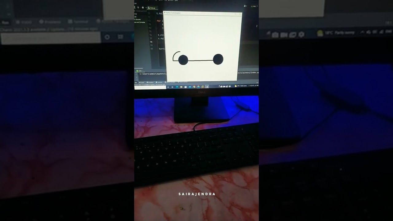 Sedan Car Drawing with Python Turtle | Python Turtle Drawing
