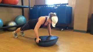 BOSU Push Up with Glute Lift