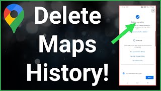 How To Delete Search History On Google Maps