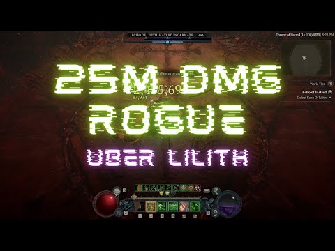 Diablo 4 Uber Lilith Rogue Kill - 25M Poison Dmg and Skip Mechanic