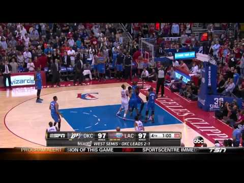 NBA, playoff 2014, Thunder vs. Clippers, Round 2, Game 4, Move 49, Darren Collison, layup
