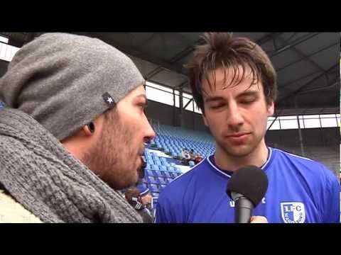23. Spieltag 1. FC Magdeburg vs. TSG Neustrelitz - Interviews