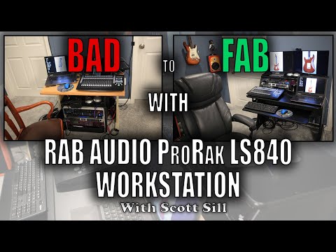 How To Fix Your Horrible Studio Desk to Something Great with RAB Audio ProRak LS840 Workstation