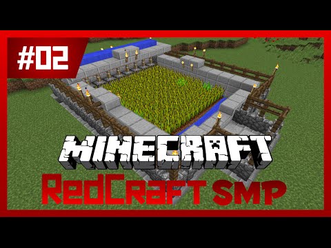 Minecraft: RedCraft SMP - Episode 2 - Wheat Farm And Enchants!