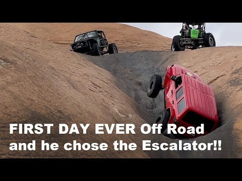 Hell's Revenge Escalator on the First Day EVER in a Jeep!
