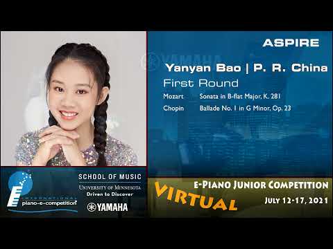 Yanyan Bao (China) ASPIRE, Round 1 | e-Piano Junior Competition'21 VIRTUAL