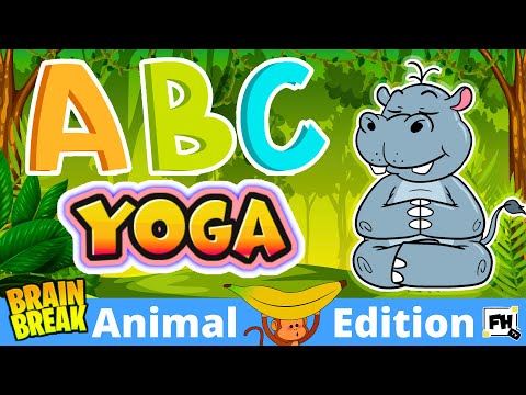 Zoo Animal Alphabets Yoga A - Z | Kids ABC Brain Break