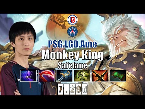 Monkey King Safelane | PSG.LGD.Ame | ANIMAJOR CHAMPION BEST CARRY PLAYER | 7.29d Gameplay Highlights