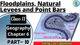 Floodplains, Natural Levees and Point Bars | Landforms and Their Evolution Class 11 Geography Chap 6
