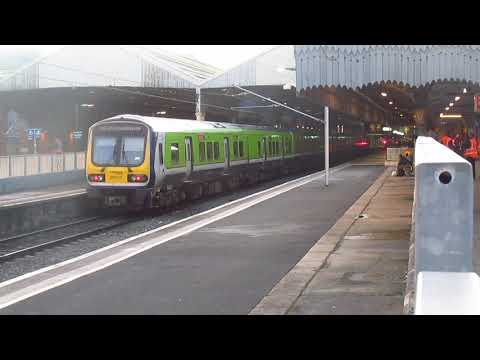 IE 29000 Class DMU 8 Car Arriving And Terminating At Dublin Connolly With A Mega Horn !!