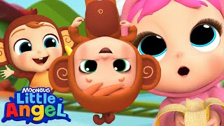 Three Little Cheeky Monkeys! 🐒Little Angel 🐒 Moonbug Kids - Learning Corner