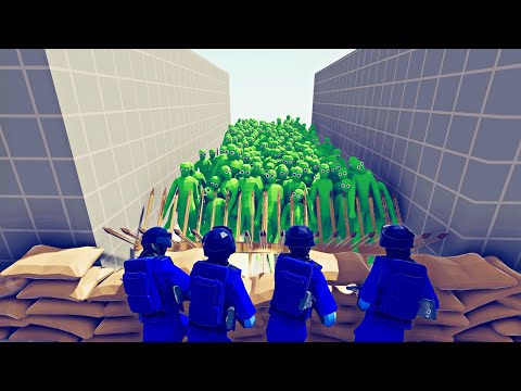 Zombie 100 Units vs Swat - Totally Accurate Battle Simulator TABS