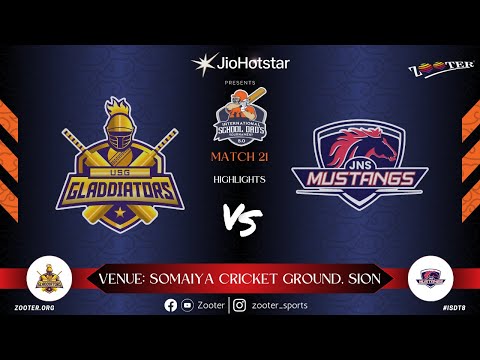 MATCH 21  HIGHLIGHTS |USG GLADDIATORS vs JNS MUSTANGS   INTERNATIONAL SCHOOL DAD'S 8 0