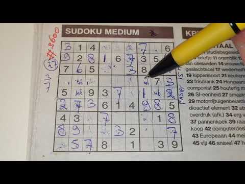 (#3600) Is the 4th. wave coming soon? We will see! Medium Sudoku puzzle 10-28-2021