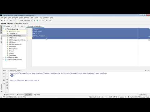 Not Equal Condition In Python