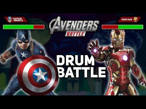 AVENGERS DRUM BATTLE - IRON MAN VS CAPTAIN AMERICA
