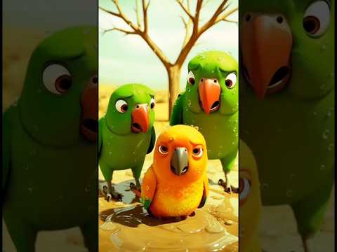 "Found an unconscious parrot in the rain..😂#ai#short#parrot# AI short story