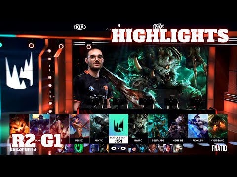 G2 Esports vs Fnatic - Game 1 Highlights | Round 2 Playoffs S10 LEC Summer 2020 | G2 vs FNC G1
