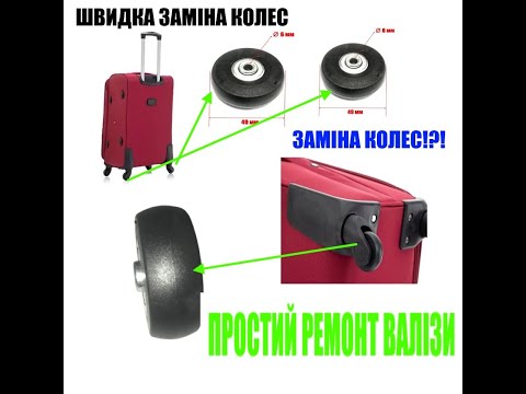 Колесо для чемодана, ремонтные колеса d=49 \ ширина с подшипниками \ 1282 - фото 3 - id-p1458622264
